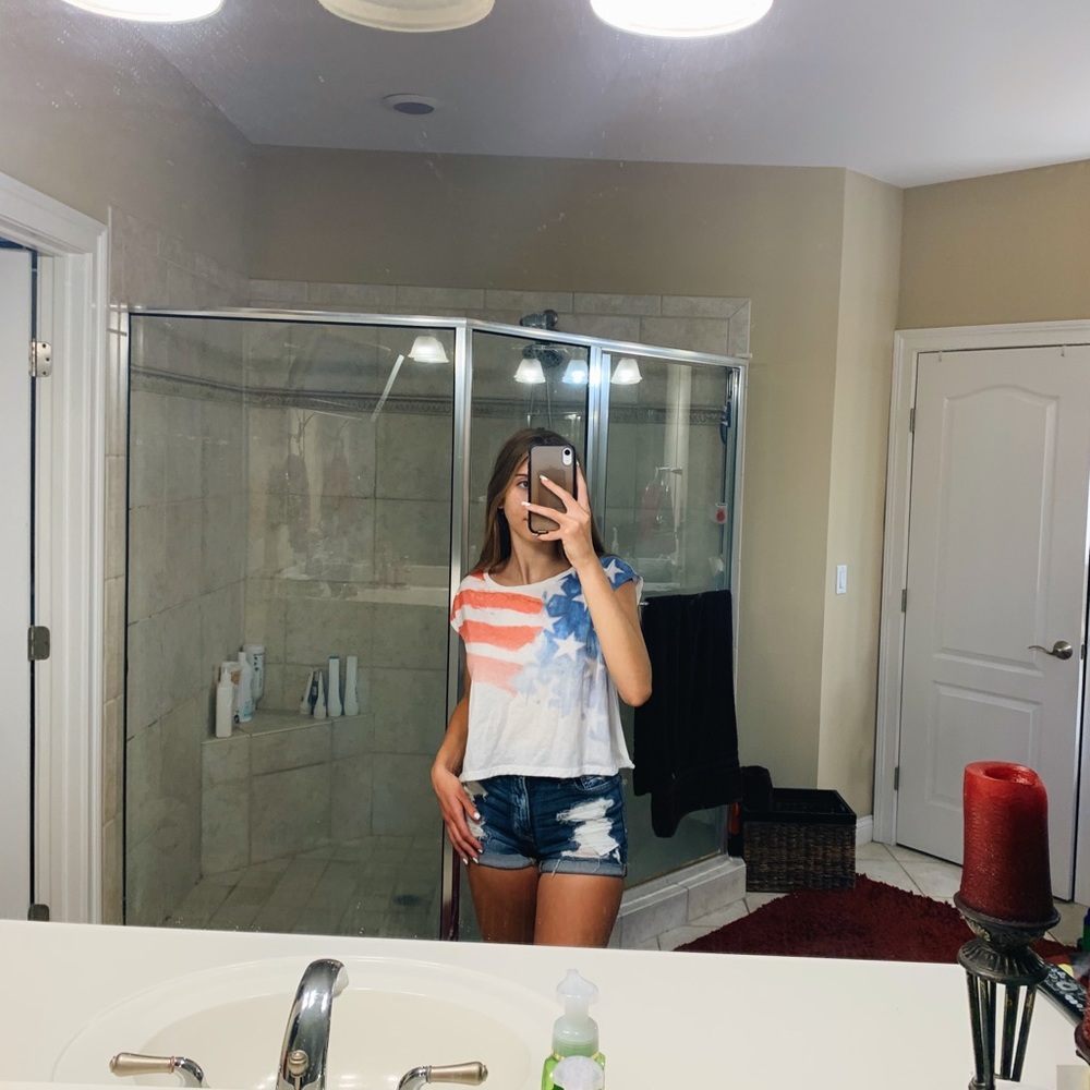 American Flag Crop Top